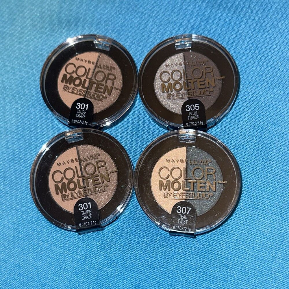 4 Maybelline COLOR MOLTEN by Eyestudio Duo EyeShadows #301,301,305,307